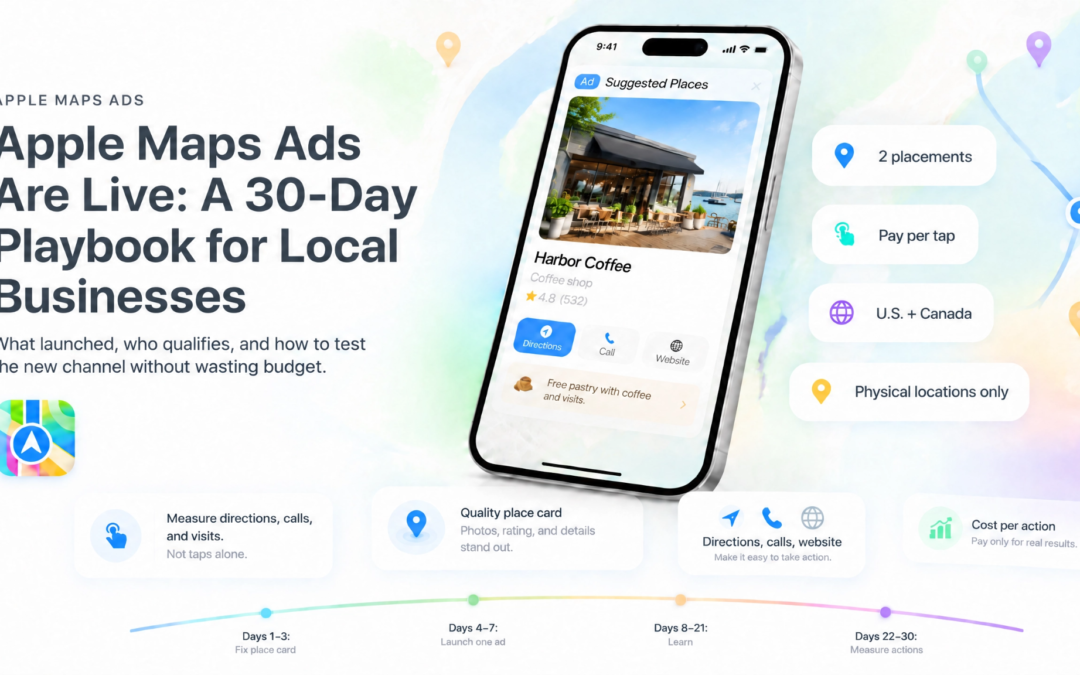 Apple Maps Ads Are Live: A 30-Day Playbook for Local Businesses
